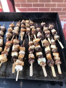 outdoor catering skewers